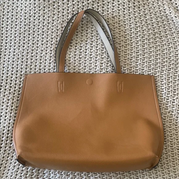 Hermés Style Elegant Tan Leather Tote Bag - Picture 2 of 7